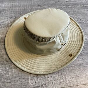 Women's Light Cream Wide-Brim Outdoor Bucket Hat
